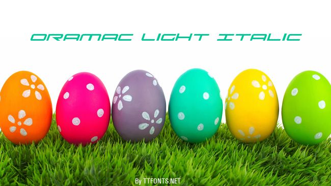 Oramac Light Italic example